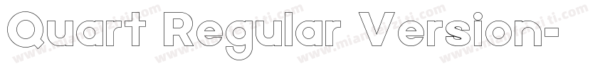 Quart Regular Version字体转换